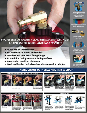 Master Brake Bleeder Adapter Kit - 12-Pc BAKIT01